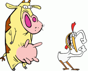 Protagonistas Vaca e Frango (Imagem: Divulgação)