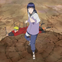 Hinata luta para defender o Naruto do Pain, no episodio 166. 